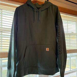 Carhartt Olive Hoodie with Logo Sleeve